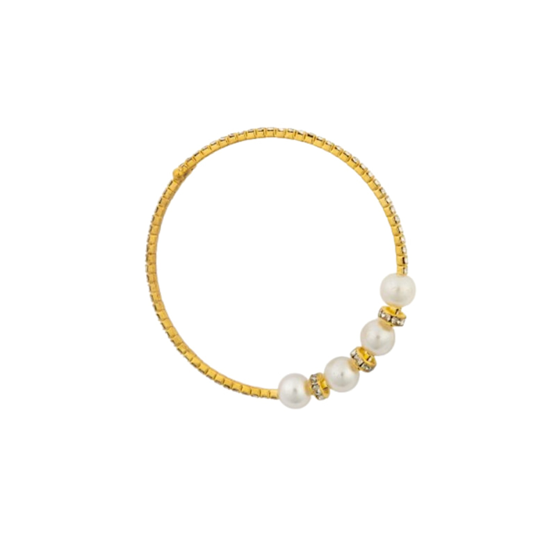 Thumbnail of Pearl & Crystal Bangle image