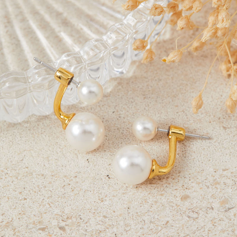 Thumbnail of Pearl Duo Stud Earrings image