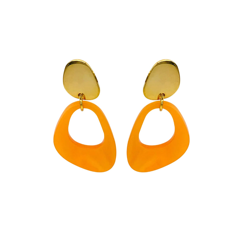 Thumbnail of Pebble Drop Earrings - Orange Pearl image
