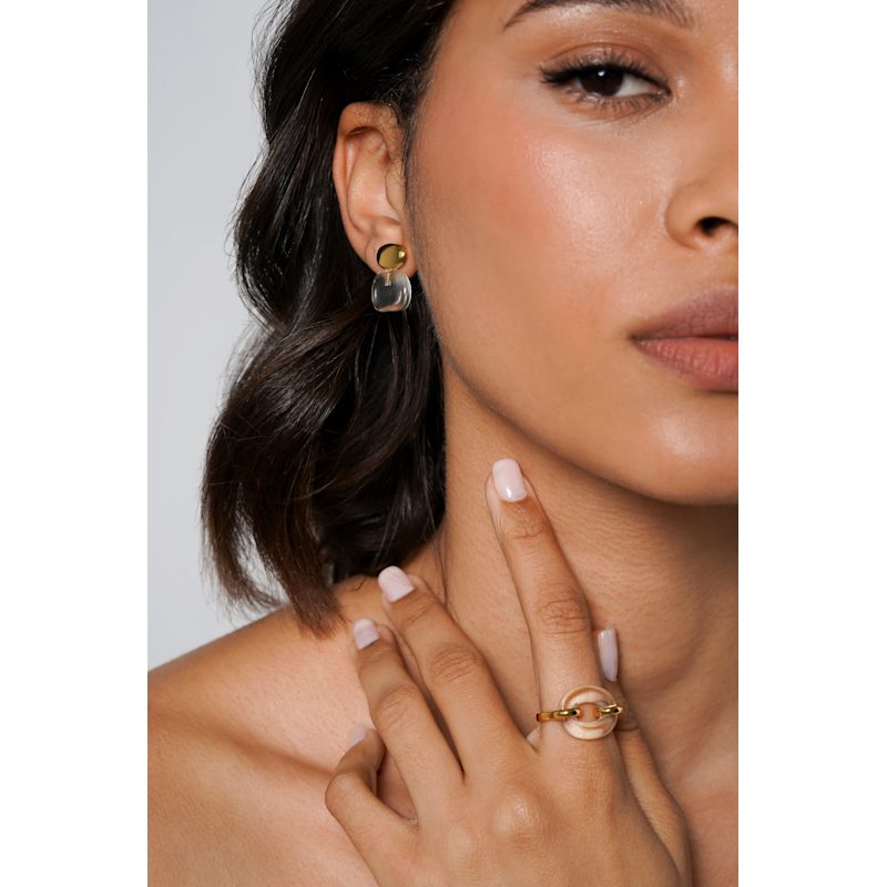 Thumbnail of Pebble Stack Studs Gold image