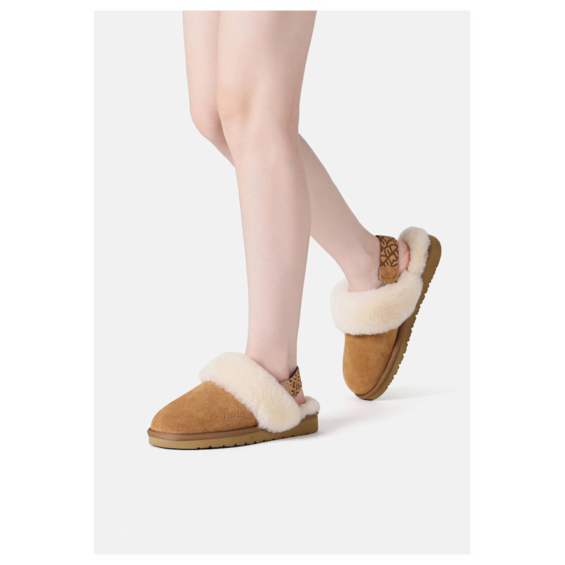 Thumbnail of Pelican Removable Strap Slingback Slippers In Chestnut image