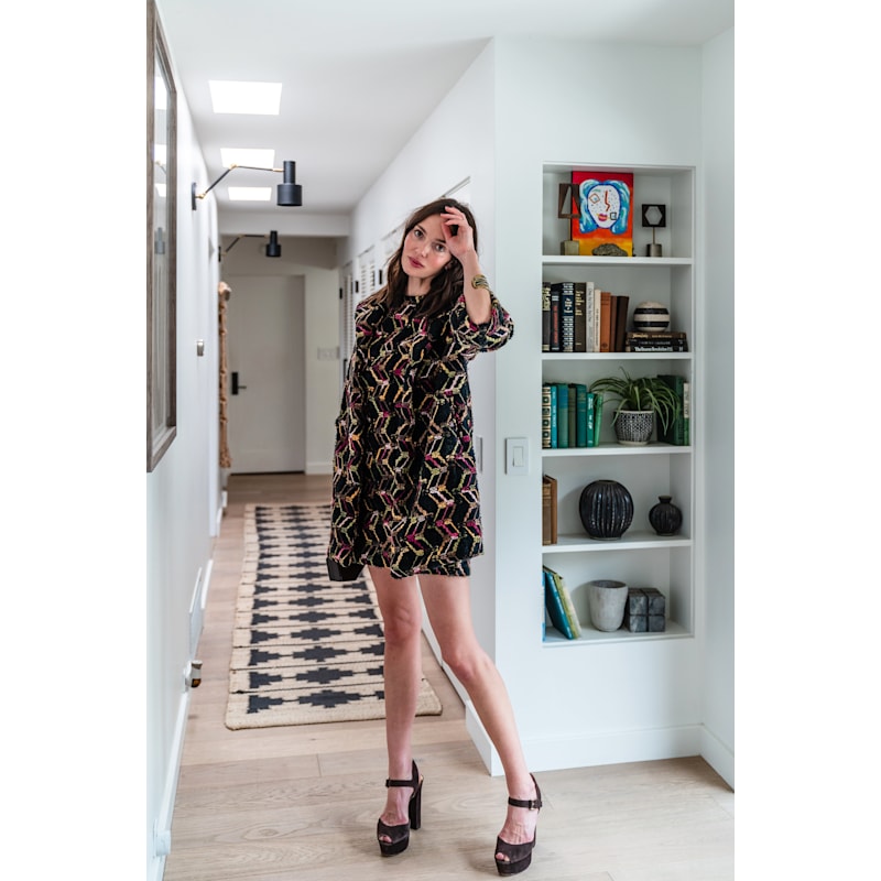 Thumbnail of Penelope Mini Dress In Berry Boucle image