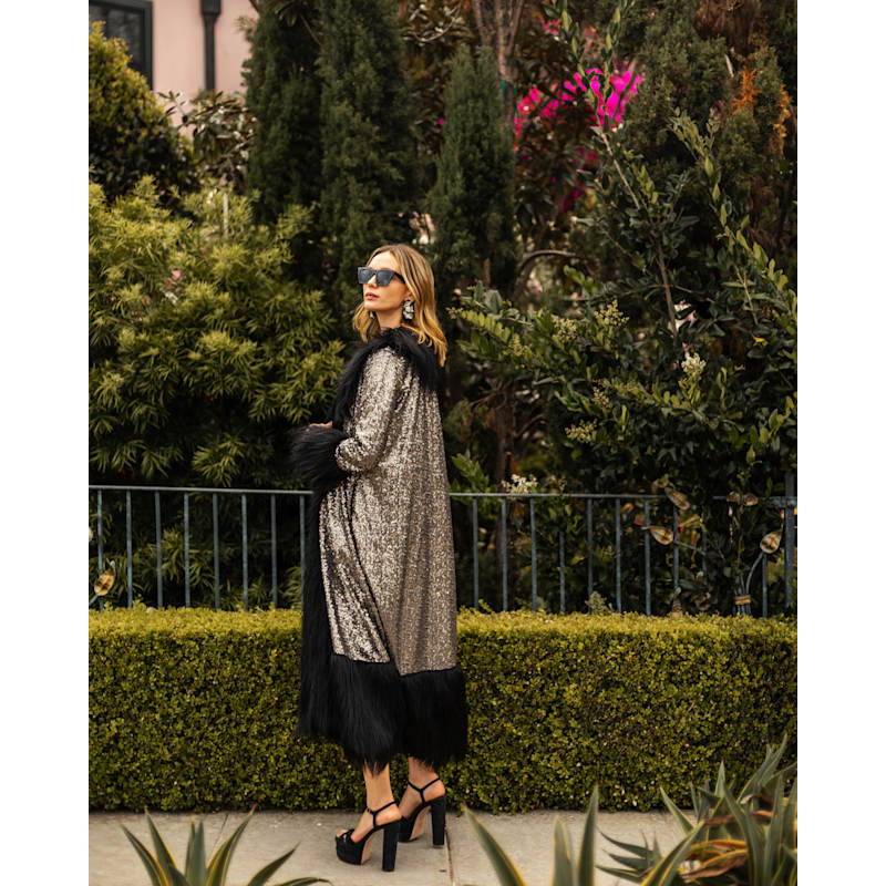 Penny Deluxe Gunmetal Faux Fur Jacket | Jennafer Grace | Wolf & Badger