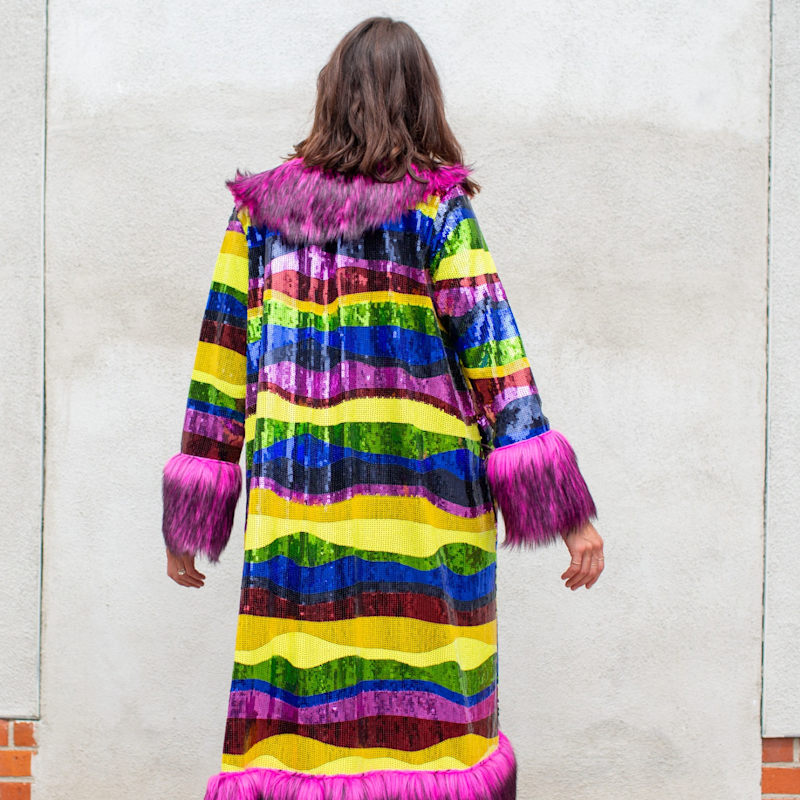 Penny Deluxe Rainbow Road Faux Fur Jacket | Jennafer Grace | Wolf