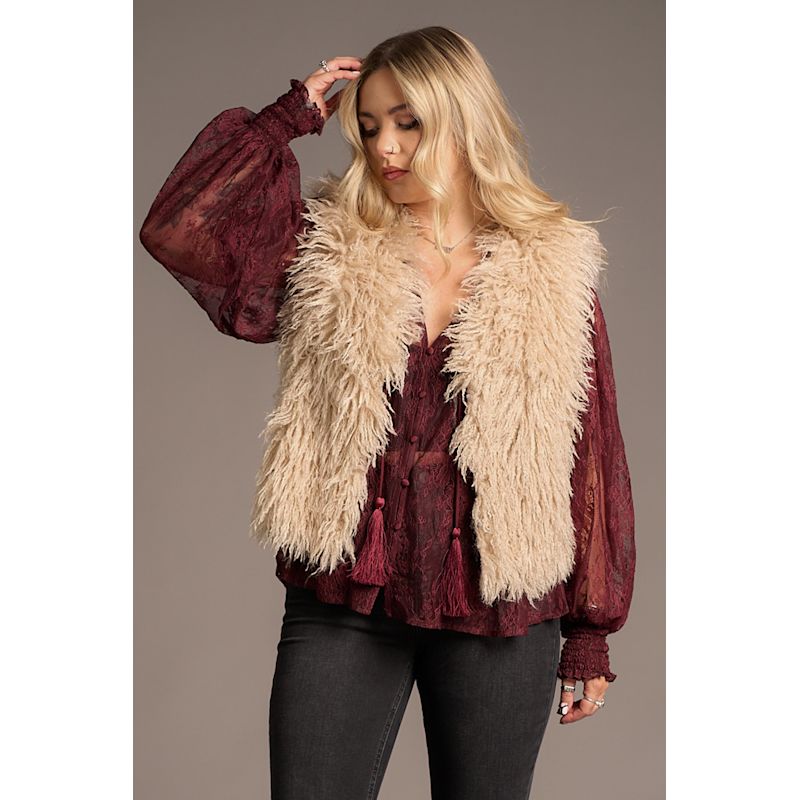Thumbnail of Penny Lane Faux Mongolian Fur Gilet image