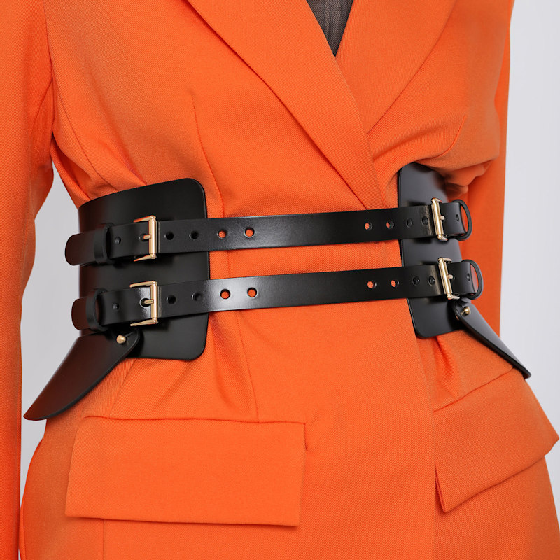Thumbnail of Peplum Maia Leather Corset Belt image