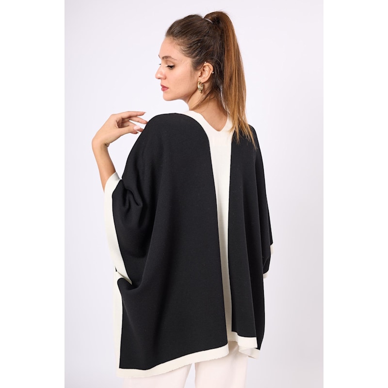 Thumbnail of Mary Knit Poncho In Black image