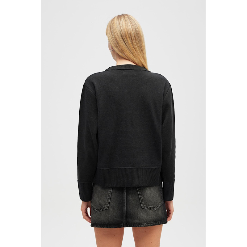 Thumbnail of Risu Flat Knit Seasonal Jumper In Black image