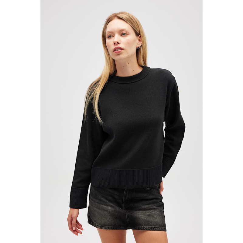 Thumbnail of Risu Flat Knit Seasonal Jumper In Black image