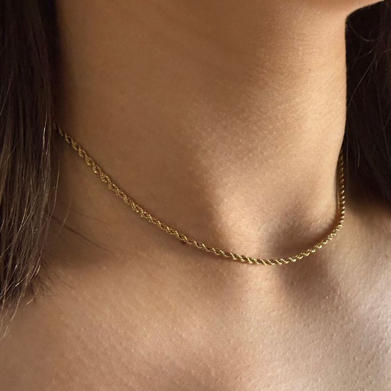 Thumbnail of Perform Gold Rope Chain Waterproof Necklace image