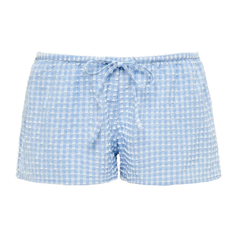 Thumbnail of Peri Micro Gingham Low-Rise Drawstring Short image