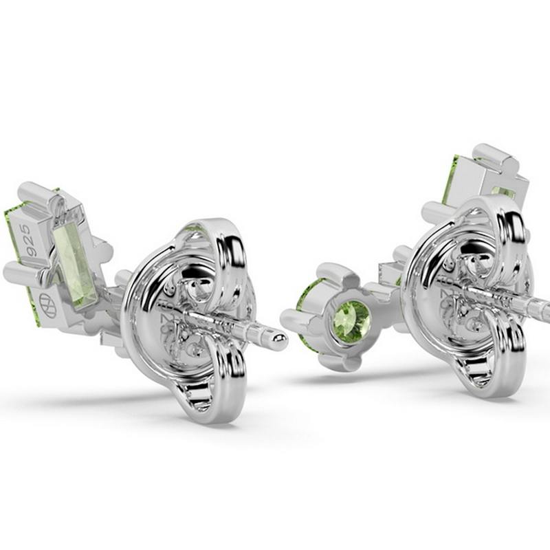 Thumbnail of Peridot & Diamond Cluster Tri-Studs image