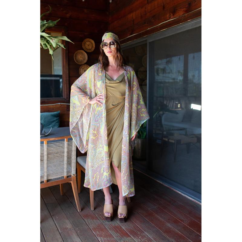 Thumbnail of Peridot Paisley Kimono image