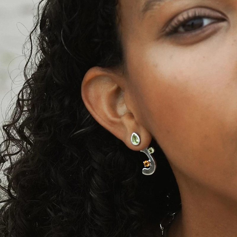 Thumbnail of Peridot Pear Studs image