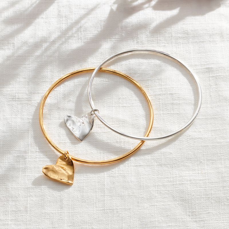 Thumbnail of Fortune Heart Charm Bangle image