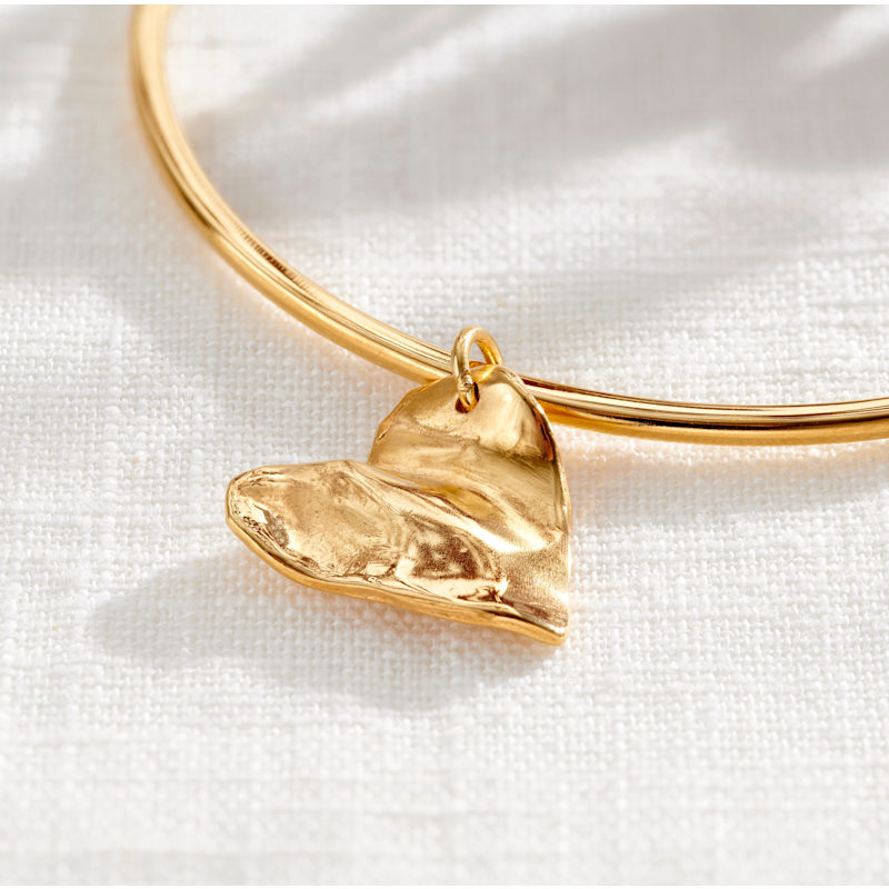 Thumbnail of Fortune Heart Charm Bangle image