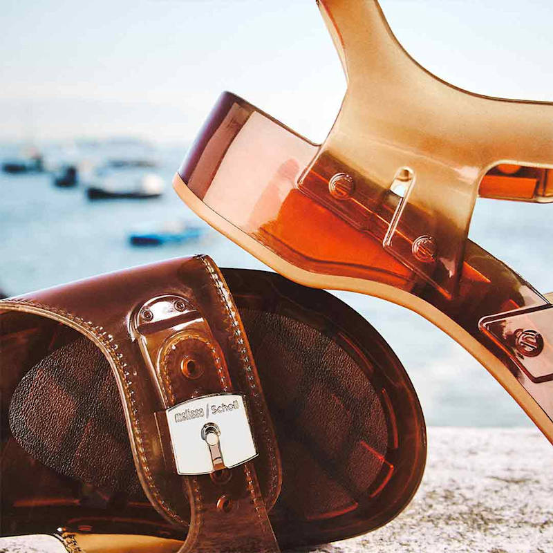 Thumbnail of Pescura Heel x Scholl - Clear Brown image
