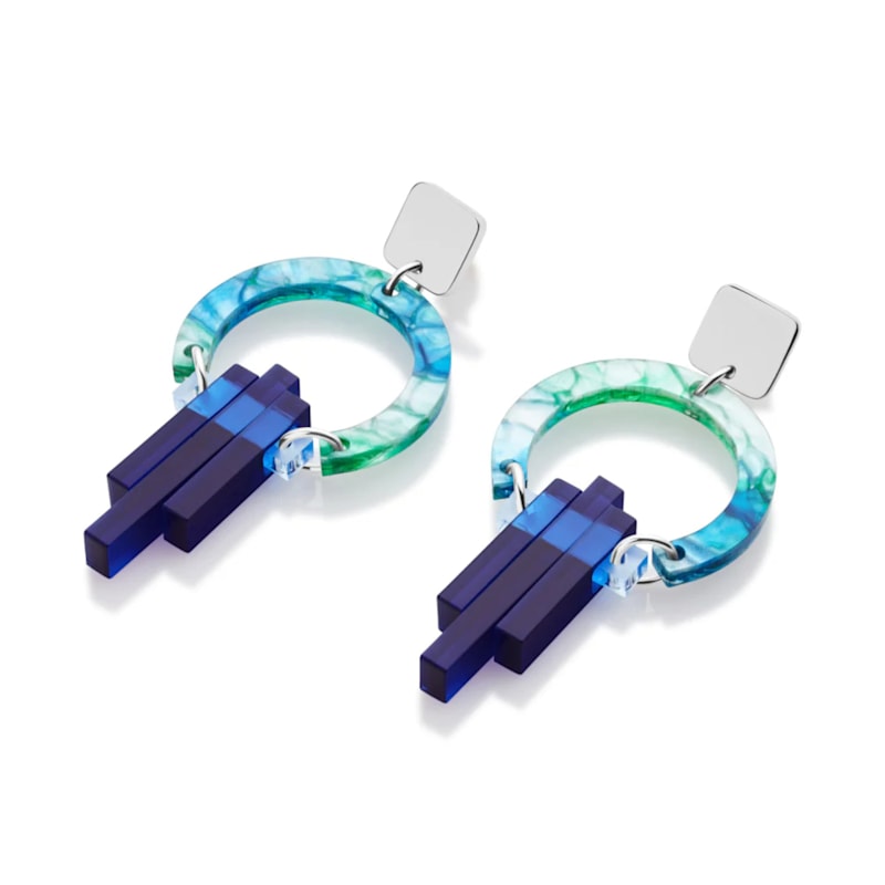 Thumbnail of Petite Art Deco Chandeliers - Blue & Green Lava image