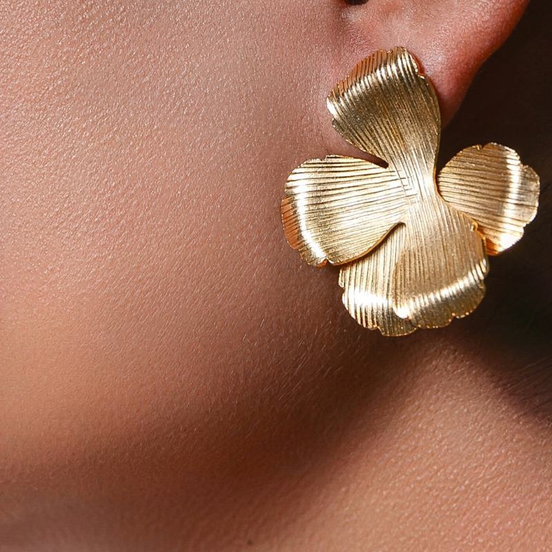 Thumbnail of Petite Buttercup Gold Plated Stud Earrings image