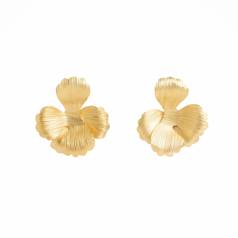 Thumbnail of Petite Buttercup Gold Plated Stud Earrings image