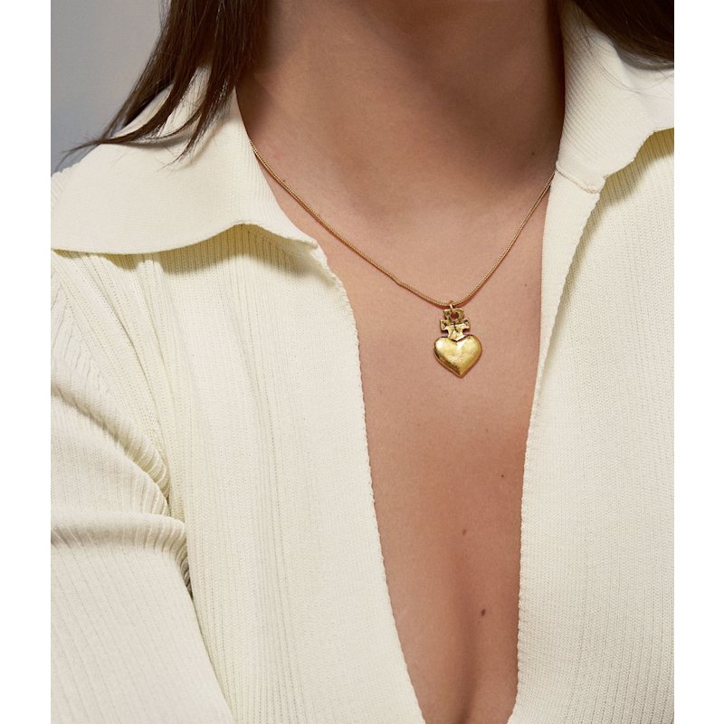 Thumbnail of Hand-Cut Mini Heart Necklace image
