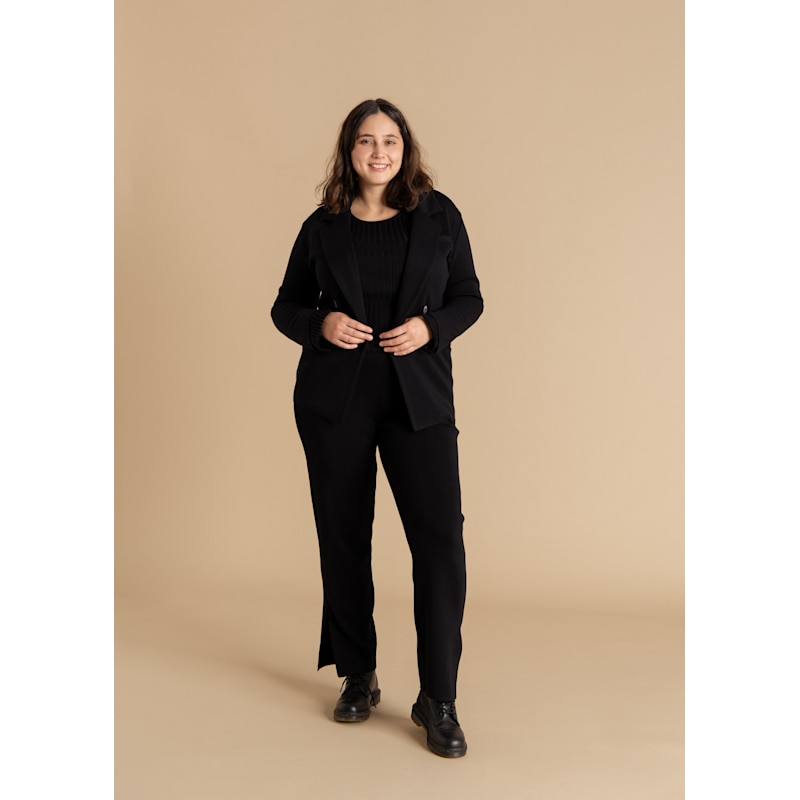 Thumbnail of Forza Knitted 100% Merino Blazer Black image