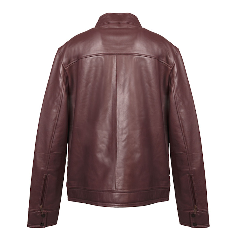 Thumbnail of Single Malt Brown Quilted Leather Jacket image