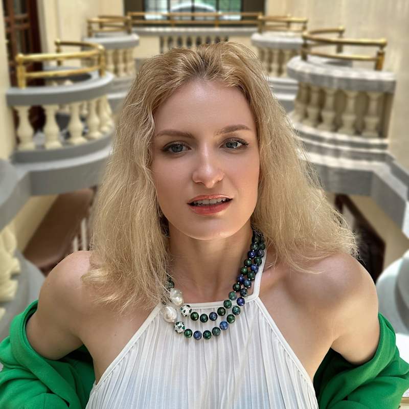 Thumbnail of Phoenix Lapis With Baroque Pearls Double Strands Statement Necklace image