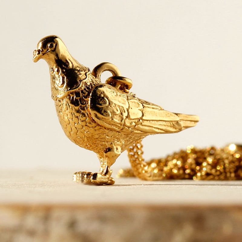 Thumbnail of Pigeon Necklace – Gold image