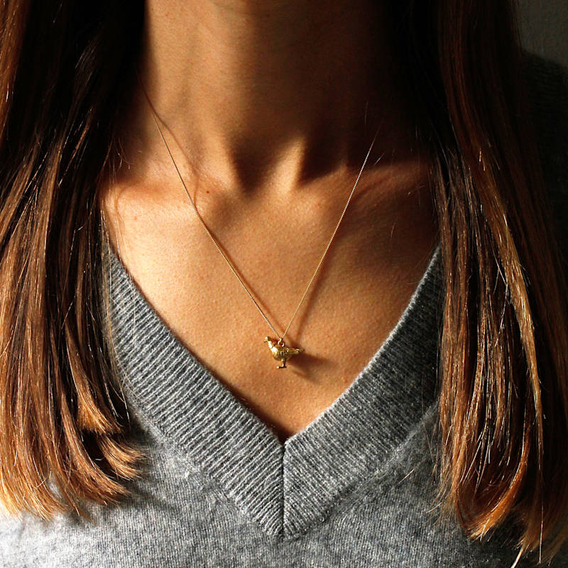 Thumbnail of Pigeon Necklace – Gold image