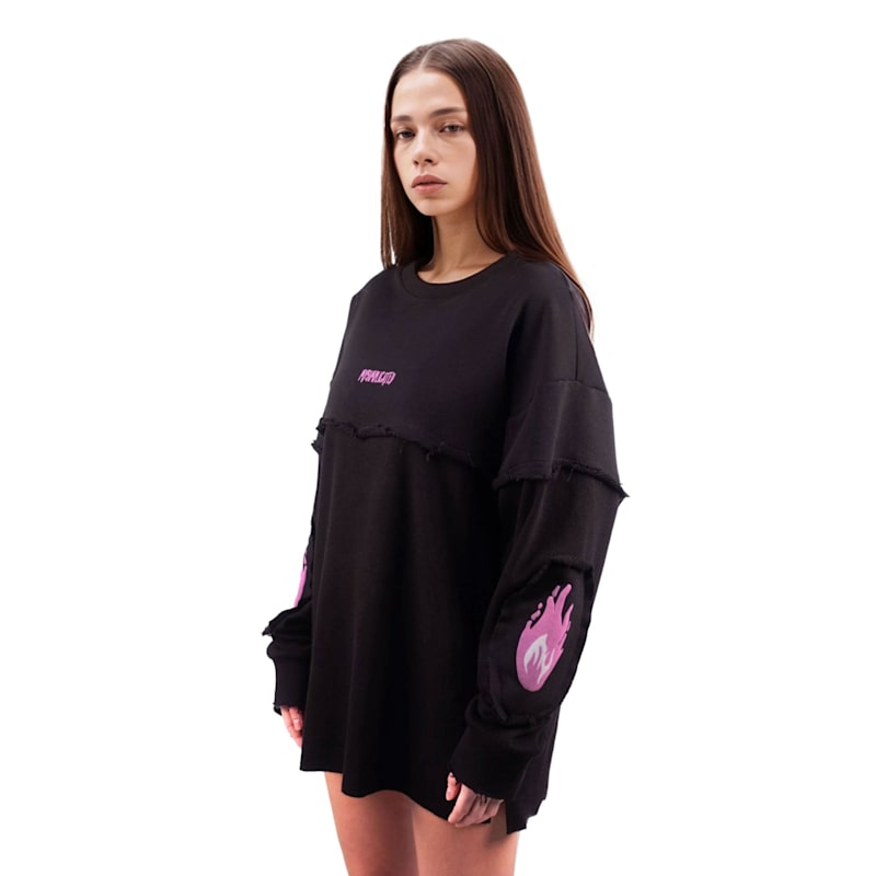 Pink Abyss Frayed Crewneck | mysimplicated | Wolf & Badger