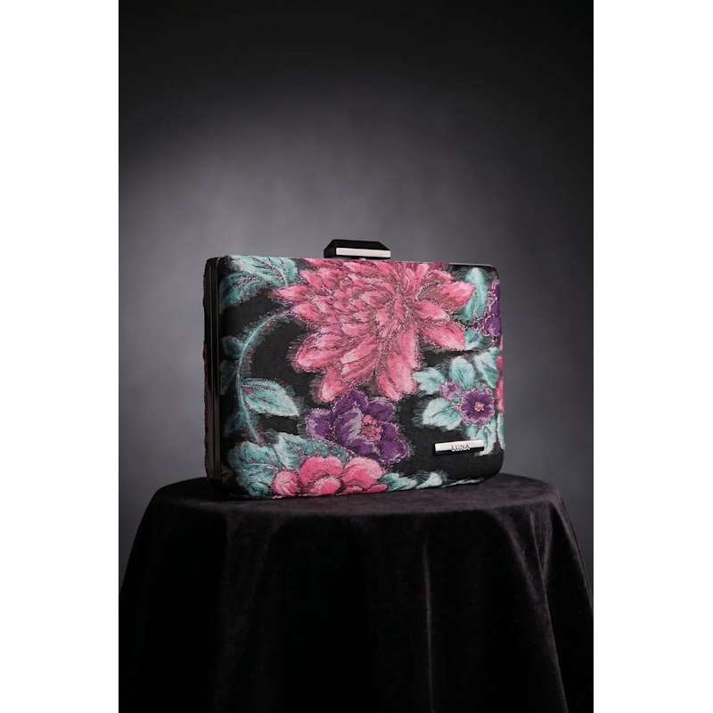 Pink Floral Clutch Bag, Regina | Luna Fashion House | Wolf & Badger