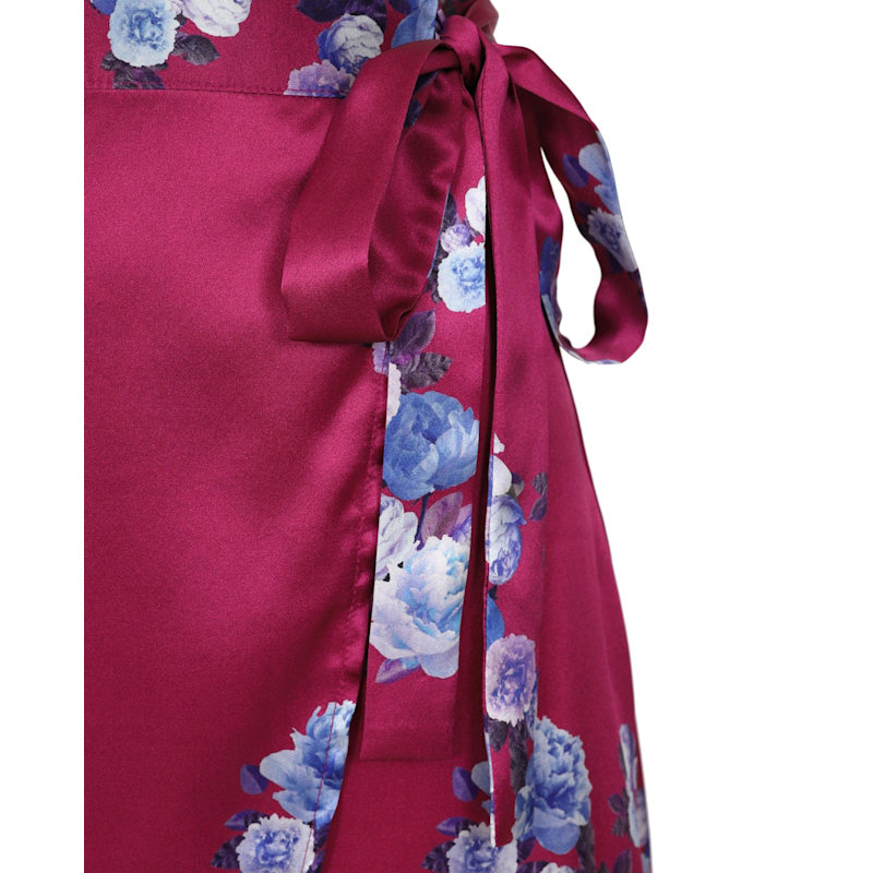 Thumbnail of Pink Peony Silk Wrap Skirt image