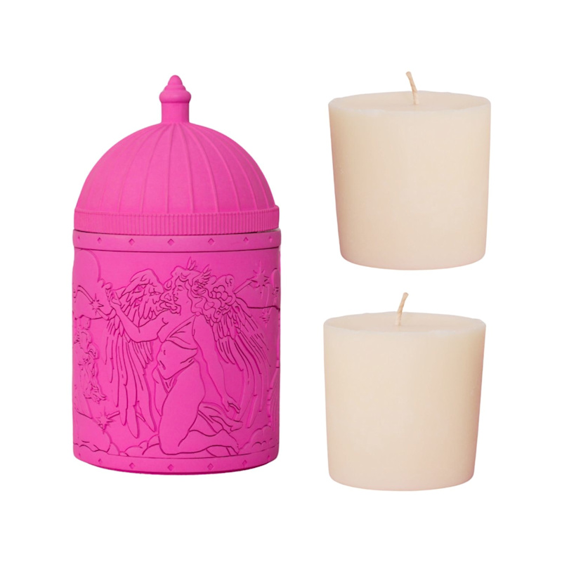 Thumbnail of Pink Sappho's Angels Refillable Candle Holder Gift Set image