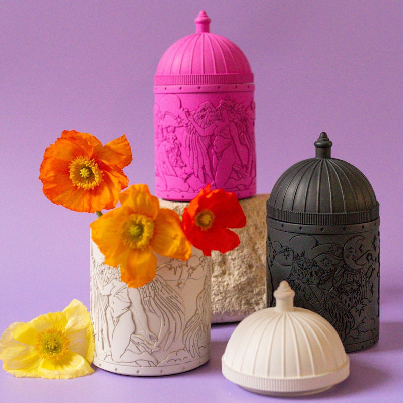 Pink Sappho's Angels Refillable Candle Holder Gift Set | Meltdown