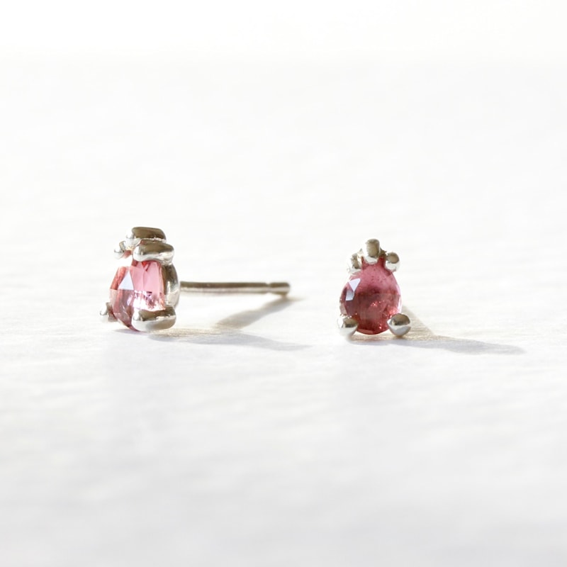 Thumbnail of Pink Tourmaline Earrings - Silver image