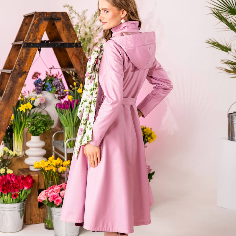 Thumbnail of Pink Trench Coat: Rosie Bow image