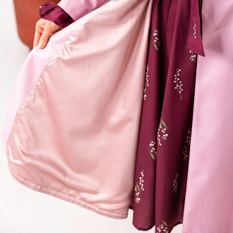 Thumbnail of Pink Trench Coat: Rosie Bow image