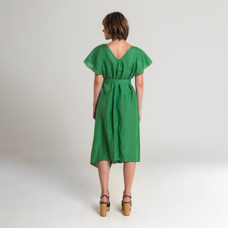 vivid green dress Vivid Jacquard Long Dress Green