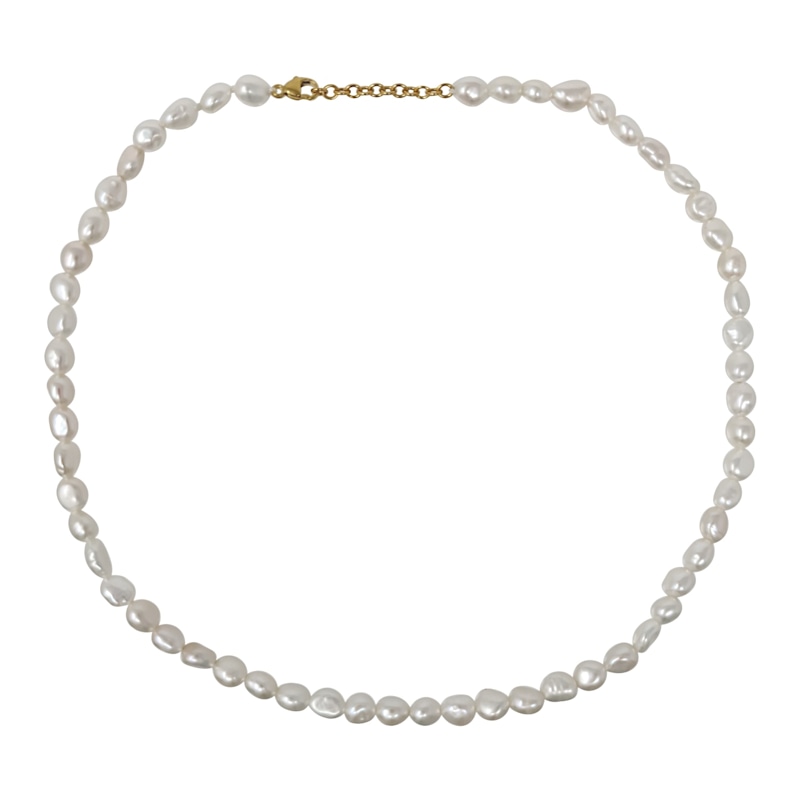 Thumbnail of Alyssa Baroque Pearl Adjustable Choker Necklace - Gold image