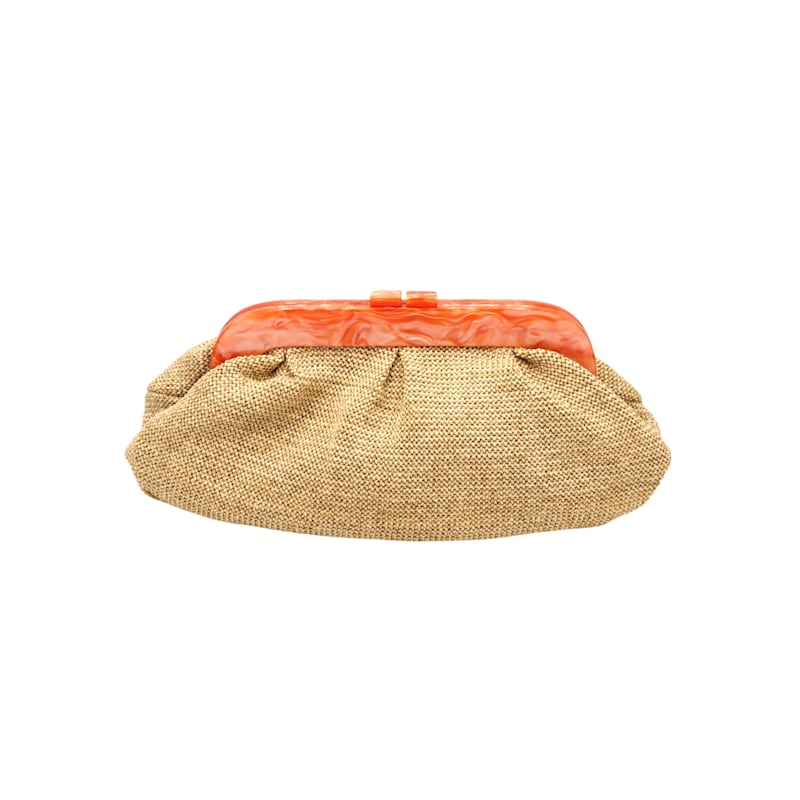 Pitu Bag Natural With Orange Sita Nevado Wolf Badger