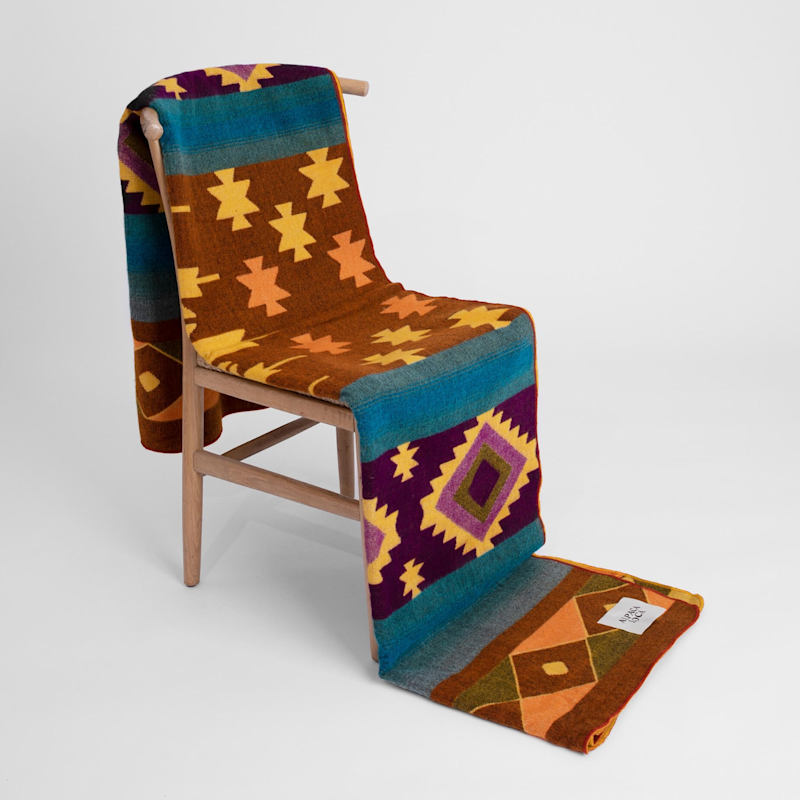 Thumbnail of Plaid/Throw Native Ocher Alpaca Wool - Yellow & Orange image