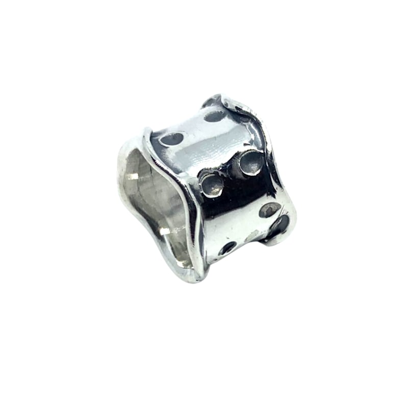 Thumbnail of Plain Chunky Dot Silver Ring One Of A Kind image