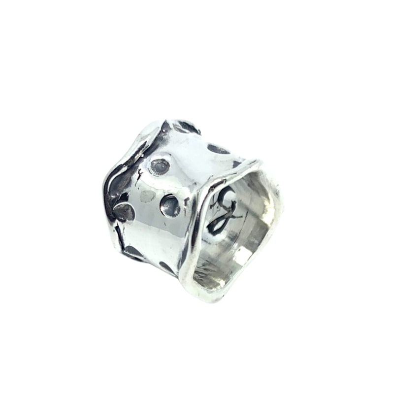 Thumbnail of Plain Chunky Dot Silver Ring One Of A Kind image