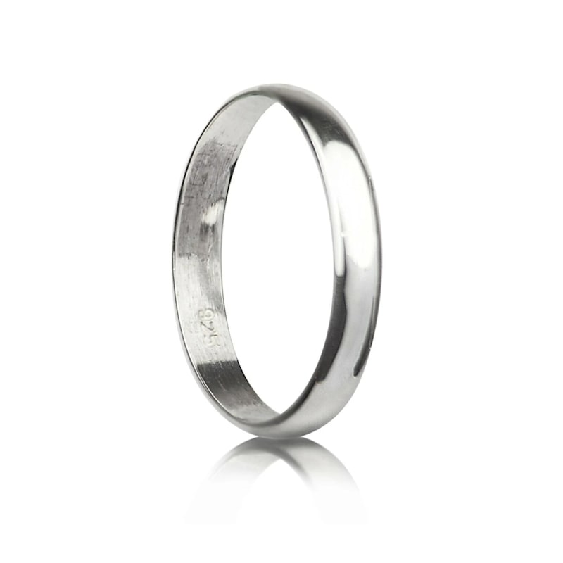 Thumbnail of Plain Silver Band In Sterling Silver -Three Millimeters image