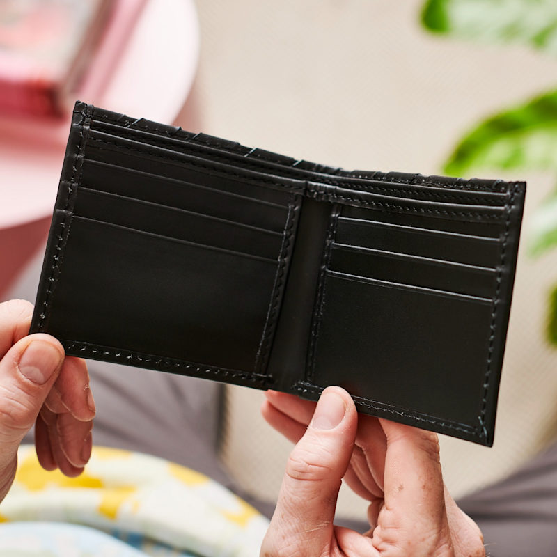 Thumbnail of Plaited Black Leather Card Wallet image
