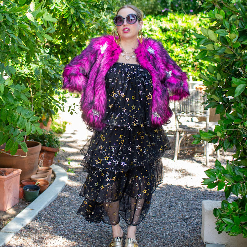 Planet Queen Faux Fur Jacket - Monster Pink | Jennafer Grace