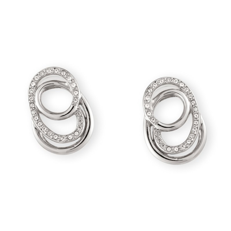 Thumbnail of Platinum & Crystal Clip On Earrings, Series Atomos image