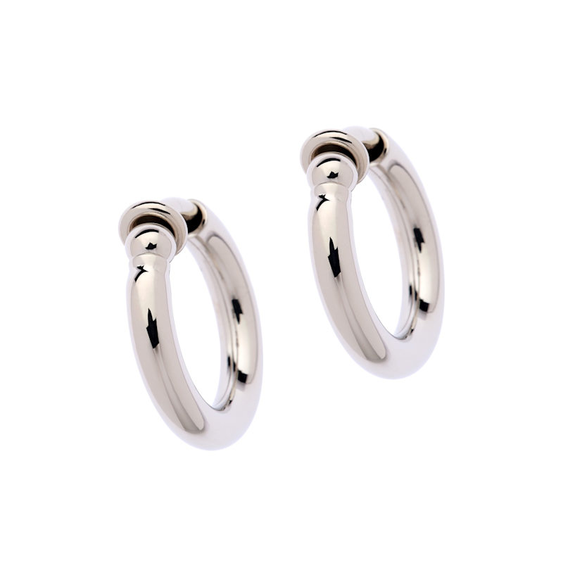 Thumbnail of Platinum Mini Hoop Clip Earrings image