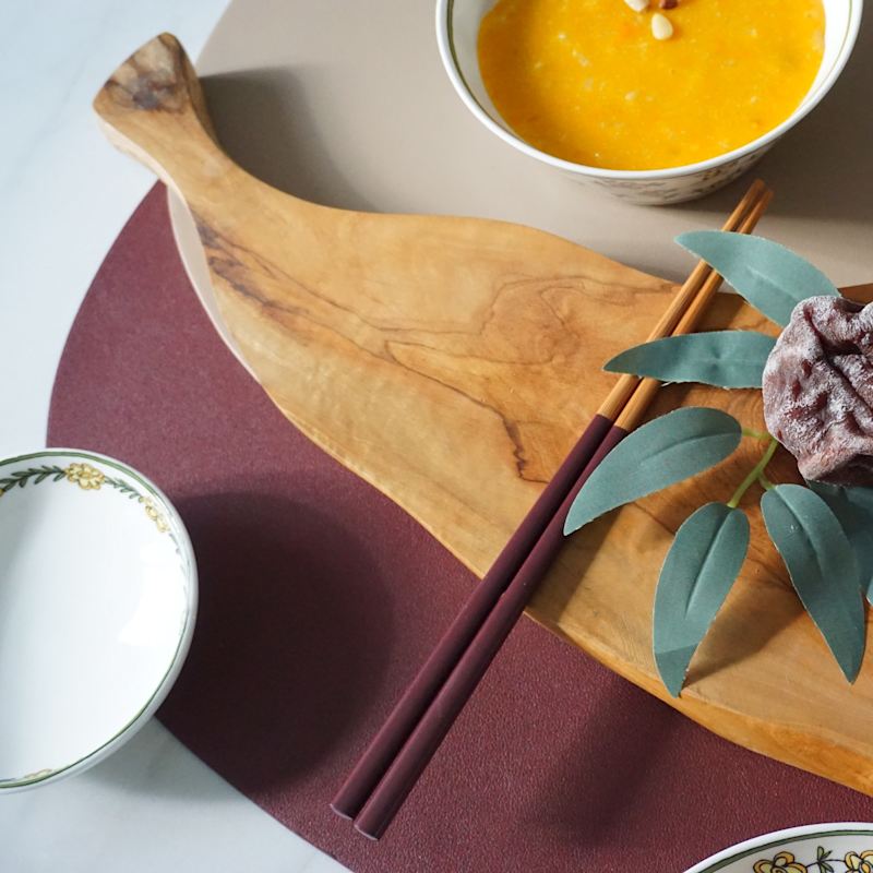 Thumbnail of Deco Placemats, Set Of Two - Burgundy image